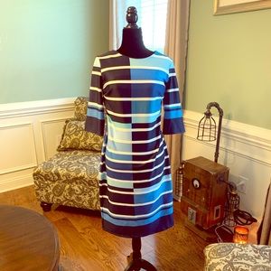 Blue striped career dress!